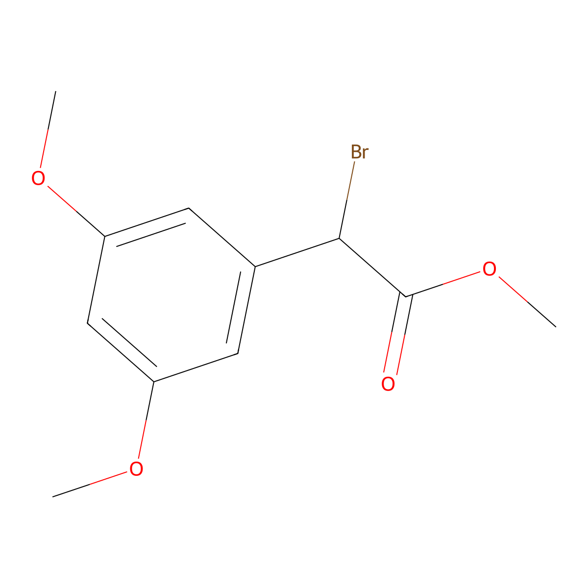 Methyl 2-(3,5-dimethoxyphenyl)-2-bromoacetate molecular structure, CAS 158692-40-1