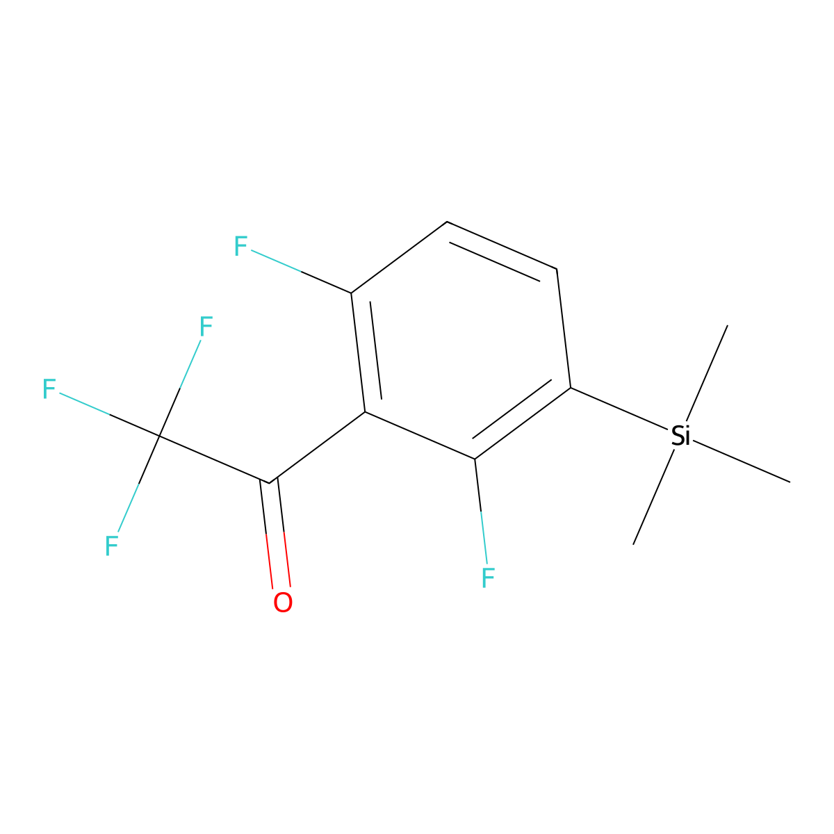 1-(2,6-Difluoro-3-(trimethylsilyl)phenyl)-2,2,2-trifluoroethanone molecular structure, CAS 158693-57-3