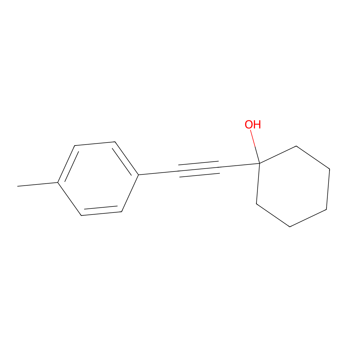 1-[2-(4-Methylphenyl)ethynyl]cyclohexanol molecular structure, CAS 158697-42-8
