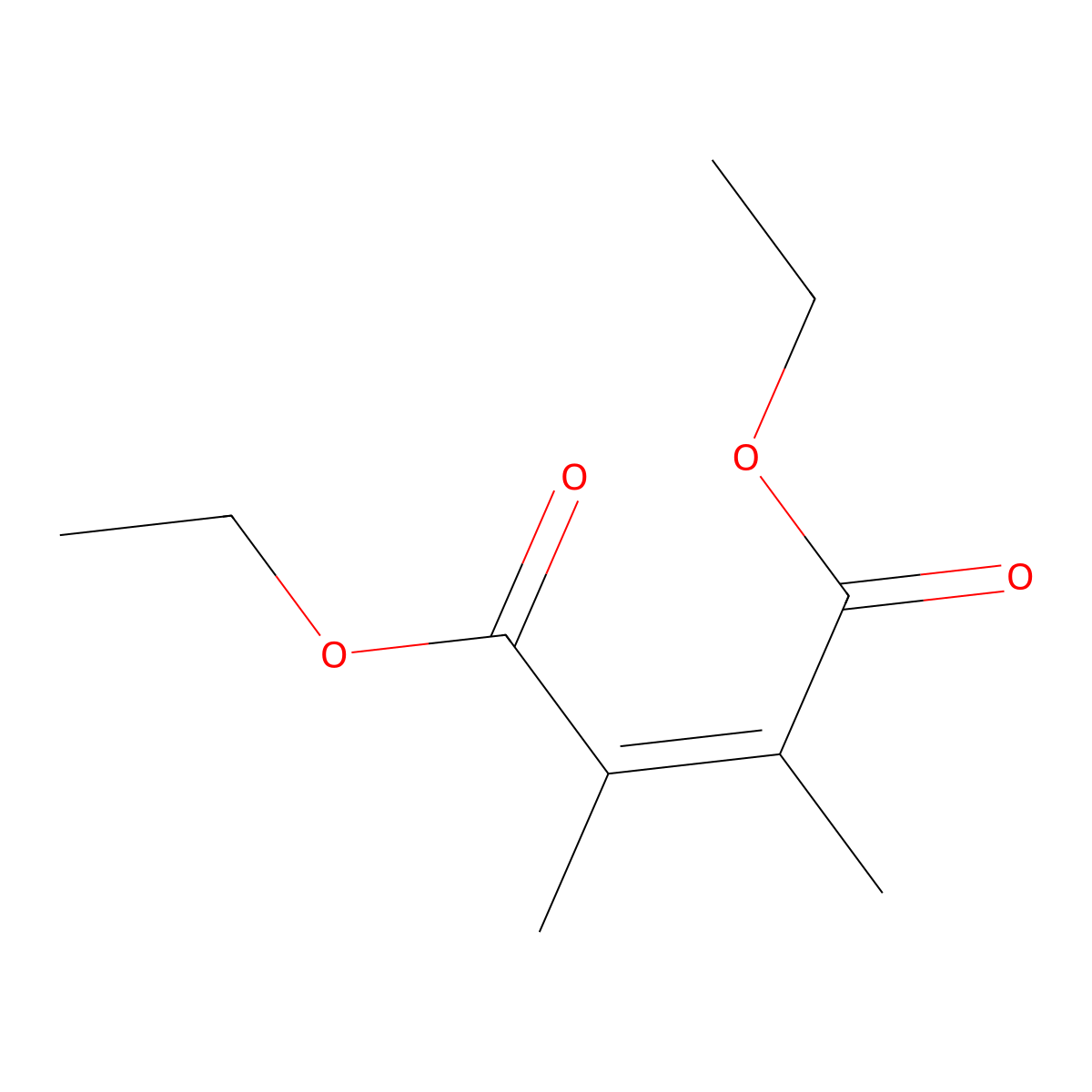 Diethyl 2,3-dimethylfumarate molecular structure, CAS 1587-30-0