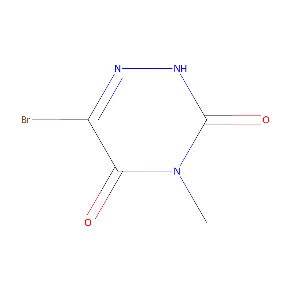 6-Bromo-4-methyl-2,3,4,5-tetrahydro-1,2,4-triazine-3,5-dione molecular structure, CAS 15870-75-4