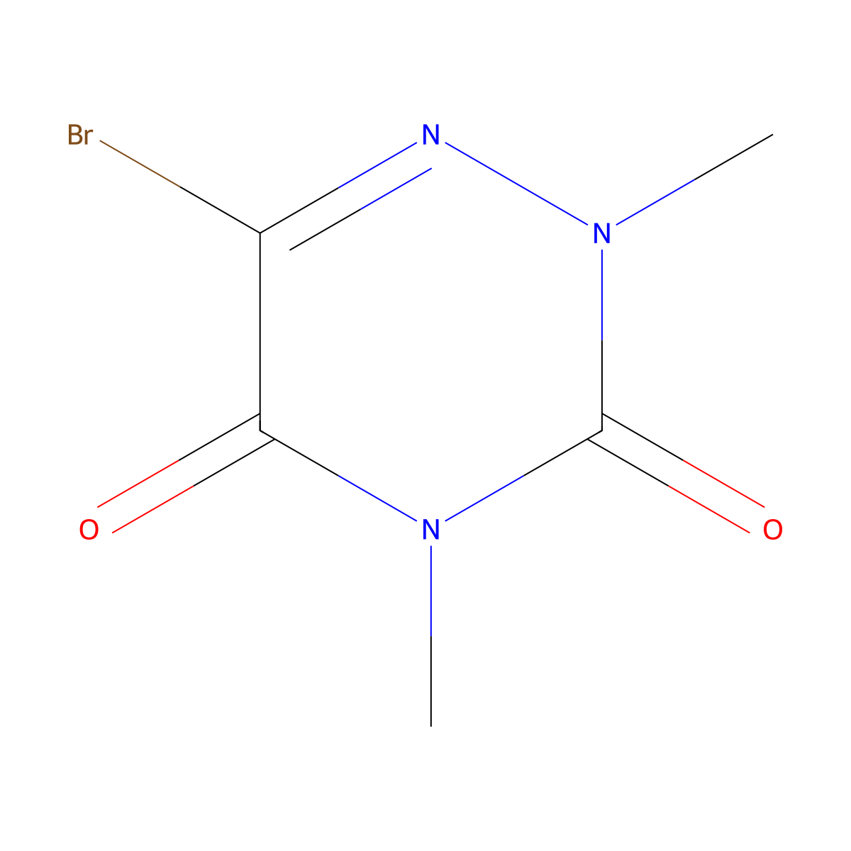 6-Bromo-2,4-dimethyl-2,3,4,5-tetrahydro-1,2,4-triazine-3,5-dione molecular structure, CAS 15870-78-7