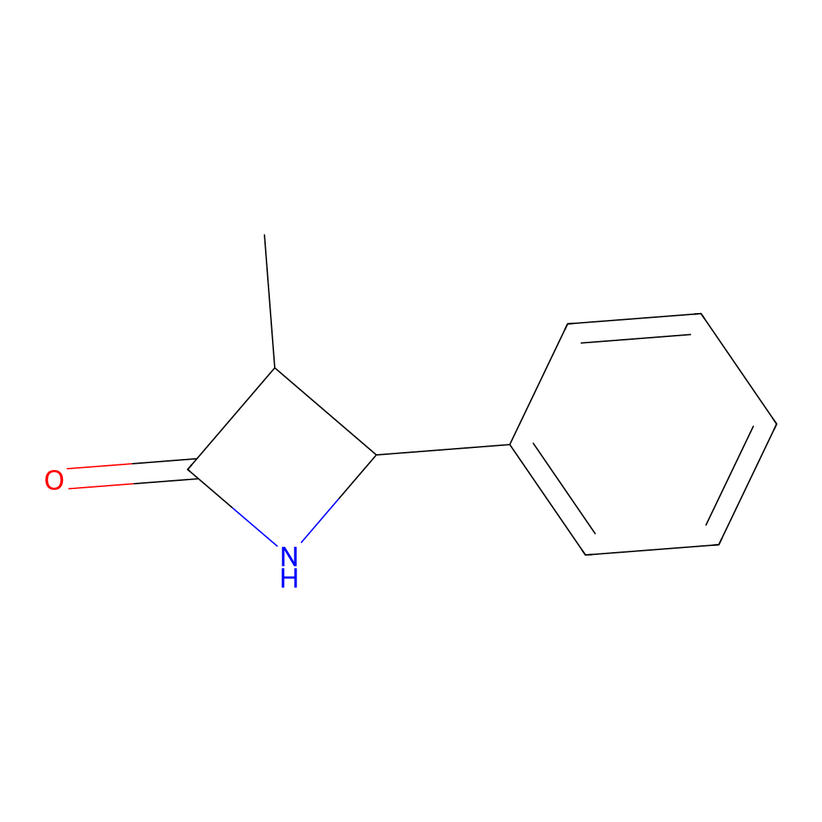 3-Methyl-4-phenylazetidin-2-one molecular structure, CAS 158703-40-3