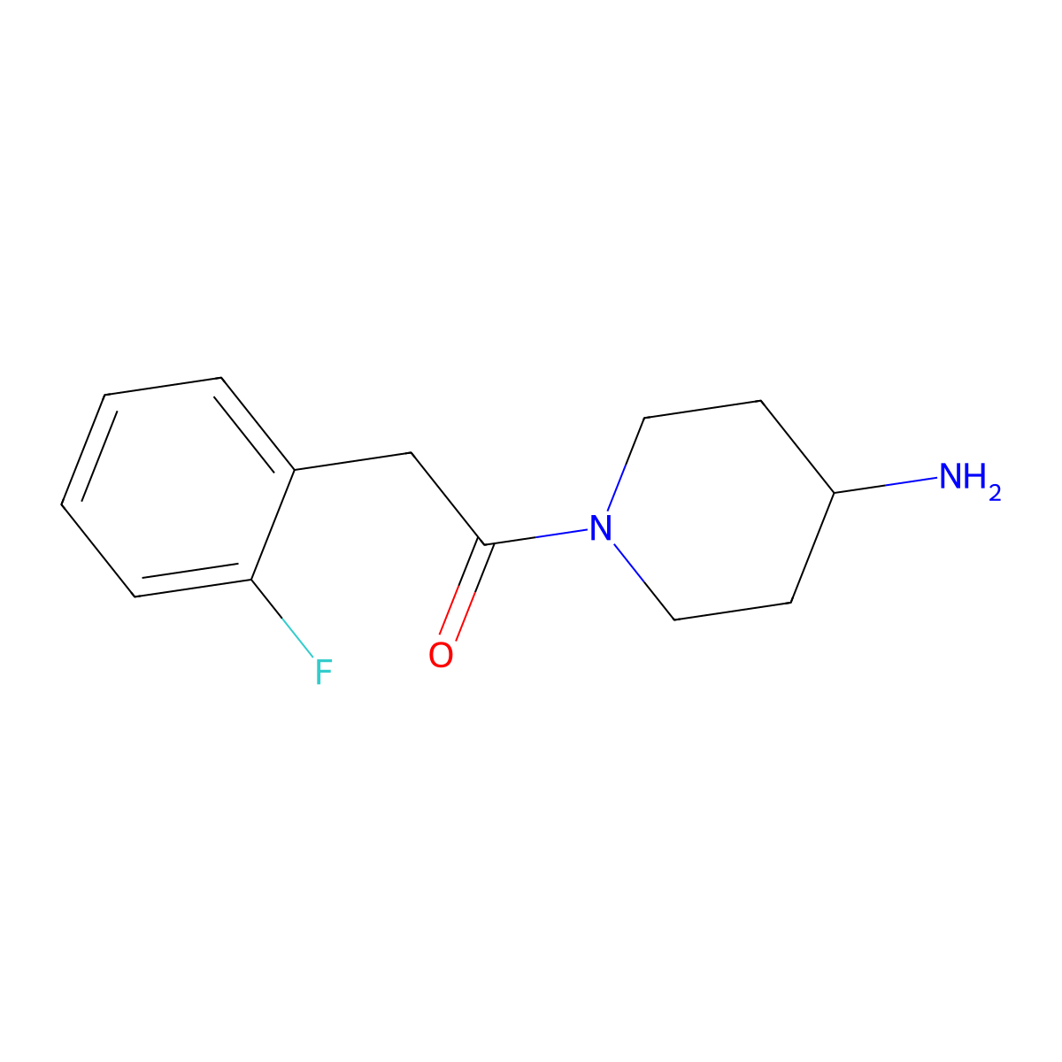 1-(4-Aminopiperidin-1-yl)-2-(2-fluorophenyl)ethanone molecular structure, CAS 1587063-75-9