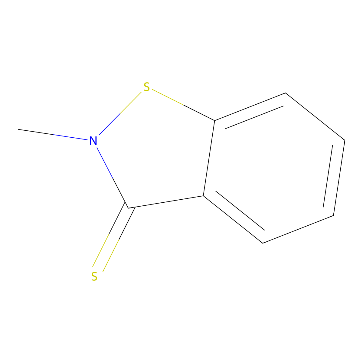 2-Methyl-1,2-benzisothiazole-3(2H)-thione molecular structure, CAS 15871-24-6