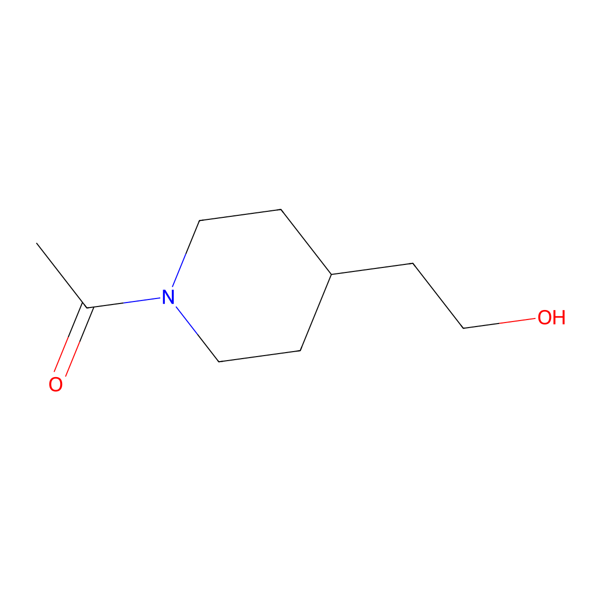Ethanone,1-[4-(2-hydroxyethyl)-1-piperidinyl]- molecular structure, CAS 15871-63-3