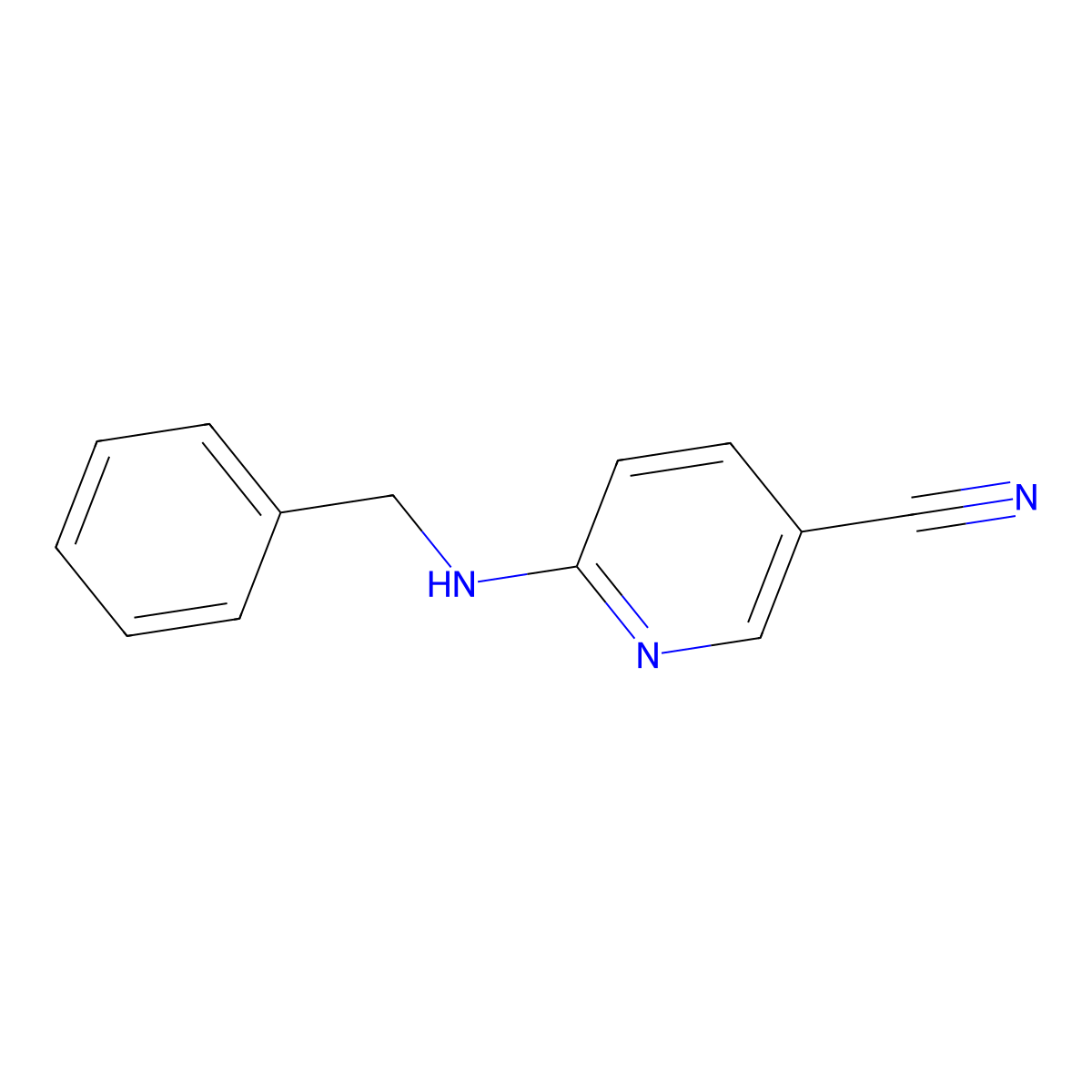 6-(Benzylamino)pyridine-3-carbonitrile molecular structure, CAS 15871-91-7