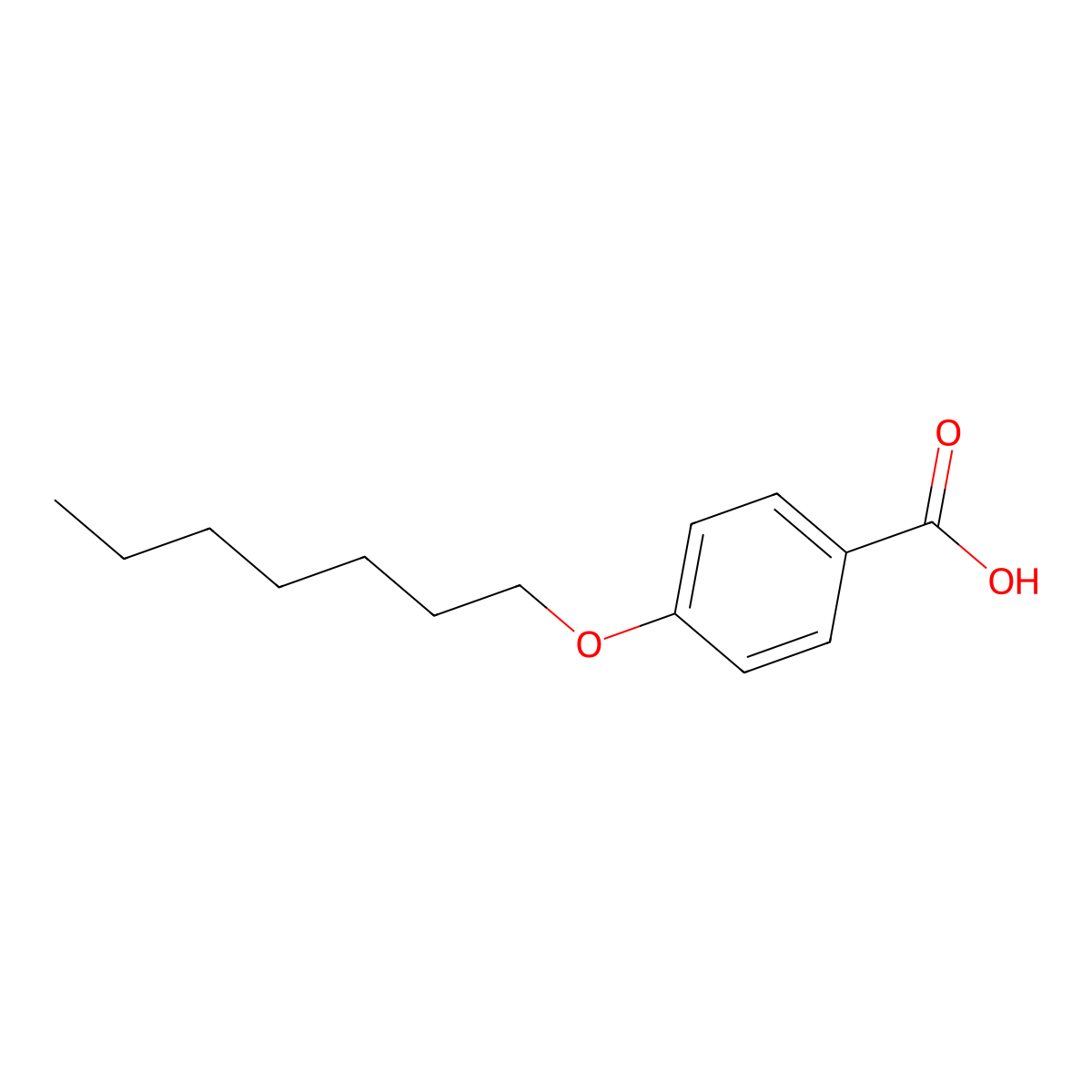 p-Heptoxybenzoic acid molecular structure, CAS 15872-42-1