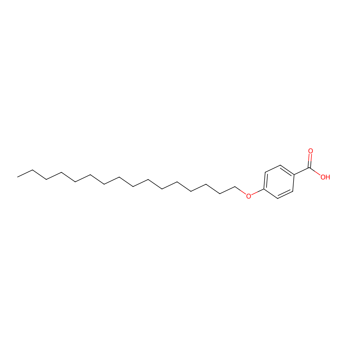 4-Hexadecyloxybenzoic acid molecular structure, CAS 15872-48-7