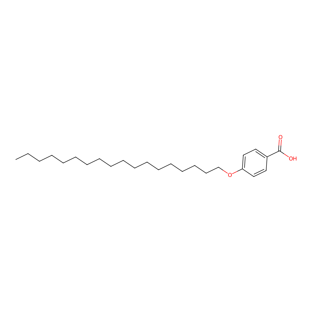 p-n-Octadecyloxybenzoic acid molecular structure, CAS 15872-50-1