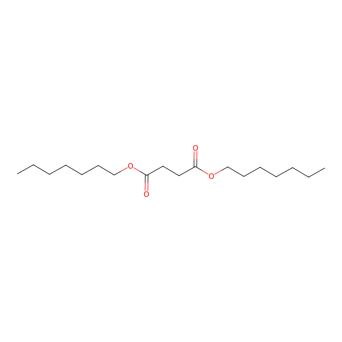 Diheptyl succinate molecular structure, CAS 15872-89-6