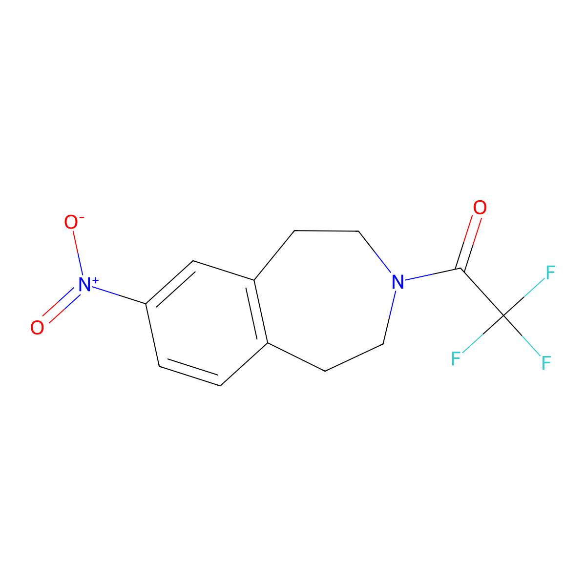 2,2,2-trifluoro-1-(7-nitro-4,5-dihydro-1H-benzo[d]azepin-3(2H)-yl)ethanone molecular structure, CAS 158726-29-5