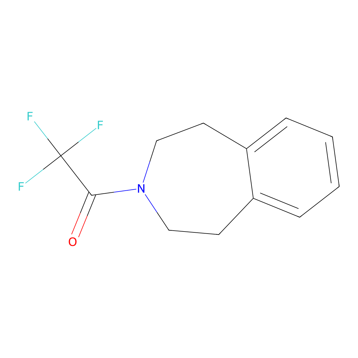 1-(4,5-dihydro-1H-benzo[d]azepin-3(2H)-yl)-2,2,2-trifluoroethanone molecular structure, CAS 158726-30-8
