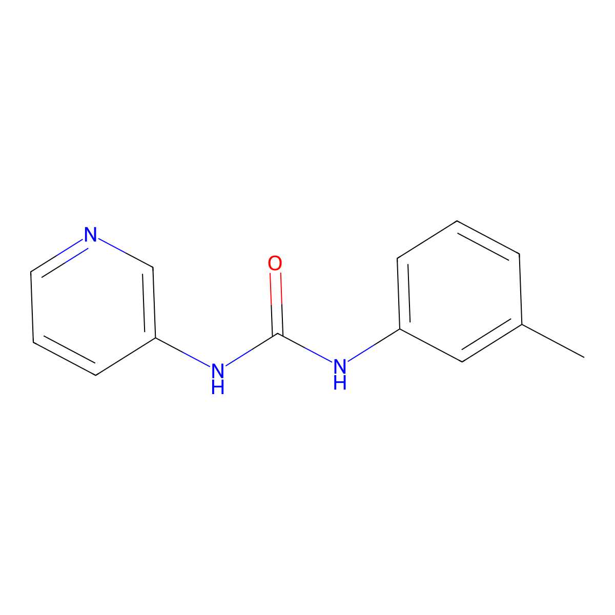 1-(3-Methylphenyl)-3-pyridin-3-ylurea molecular structure, CAS 158727-55-0