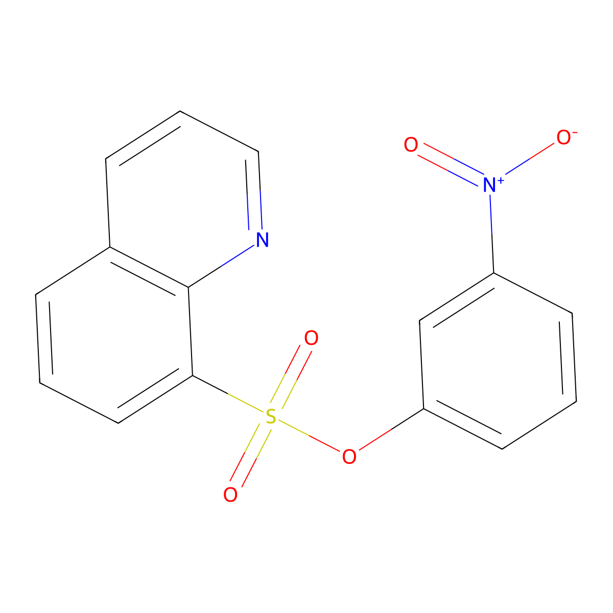 8-Quinolinesulfonic acid, 3-nitrophenyl ester molecular structure, CAS 158729-16-9
