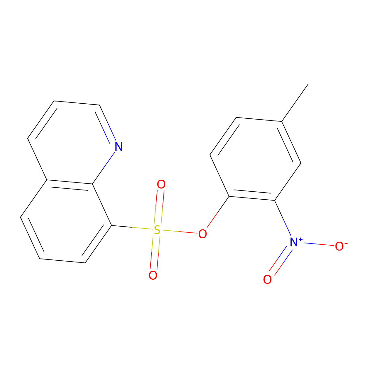 8-Quinolinesulfonic acid, 4-methyl-2-nitrophenyl ester molecular structure, CAS 158729-17-0