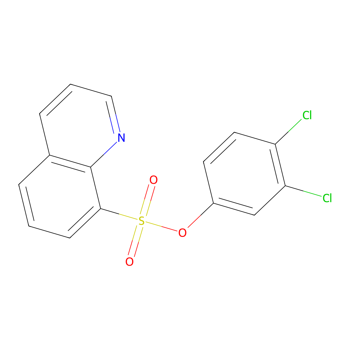 8-Quinolinesulfonic acid, 3,4-dichlorophenyl ester molecular structure, CAS 158729-19-2