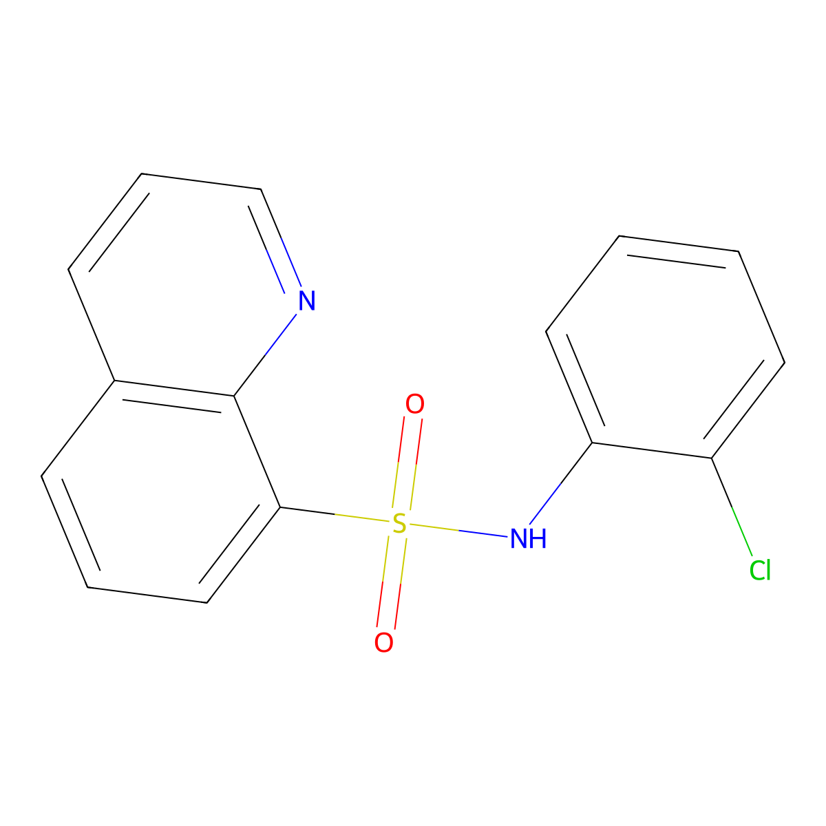 N-(2-Chlorophenyl)-8-quinolinesulfonamide molecular structure, CAS 158729-22-7
