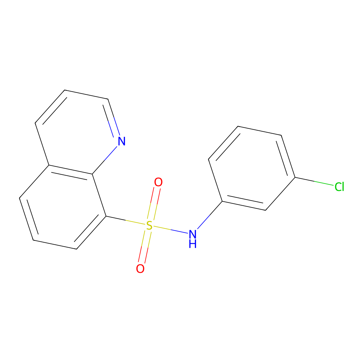 N-(3-Chlorophenyl)-8-quinolinesulfonamide molecular structure, CAS 158729-23-8
