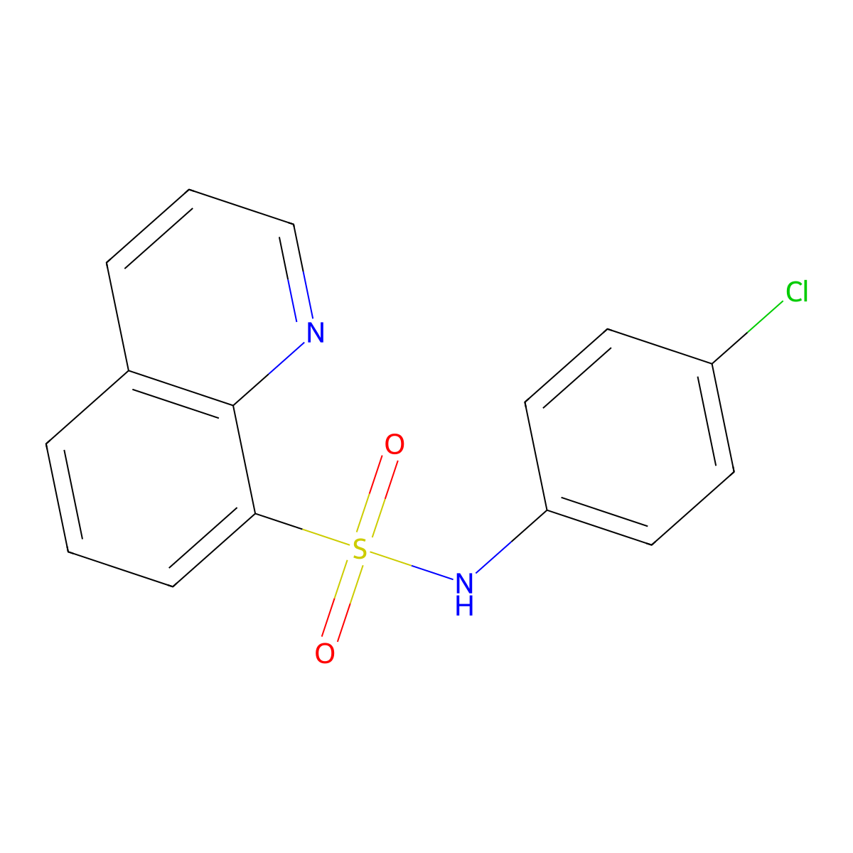 N-(4-Chlorophenyl)-8-quinolinesulfonamide molecular structure, CAS 158729-24-9