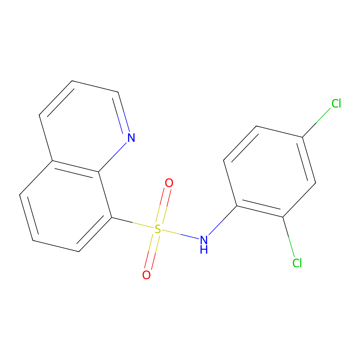 N-(2,4-Dichlorophenyl)-8-quinolinesulfonamide molecular structure, CAS 158729-27-2
