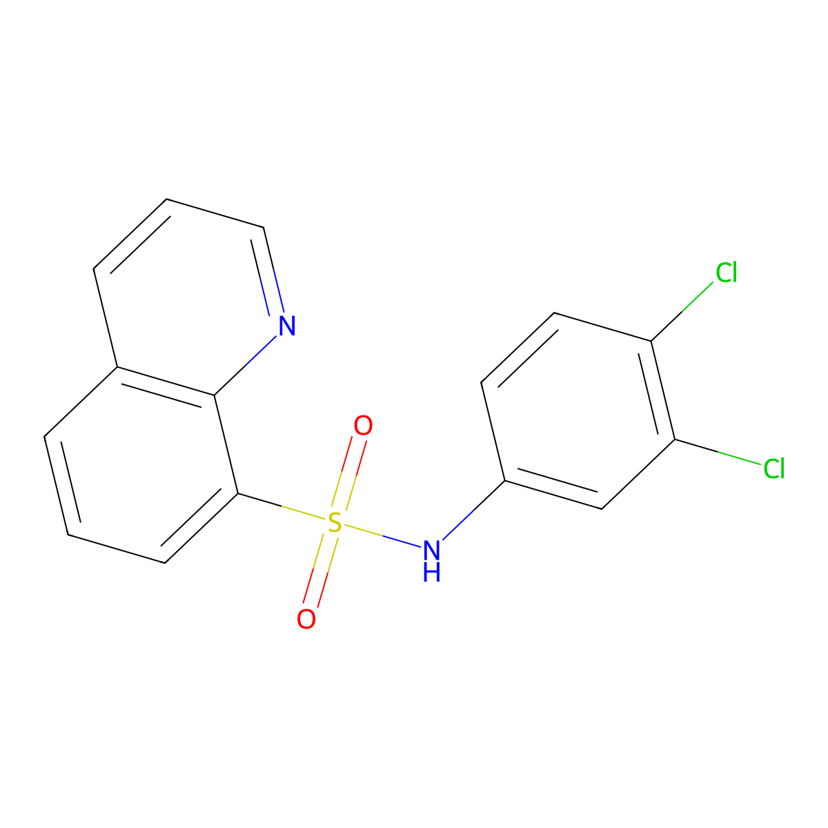 N-(3,4-Dichlorophenyl)-8-quinolinesulfonamide molecular structure, CAS 158729-28-3
