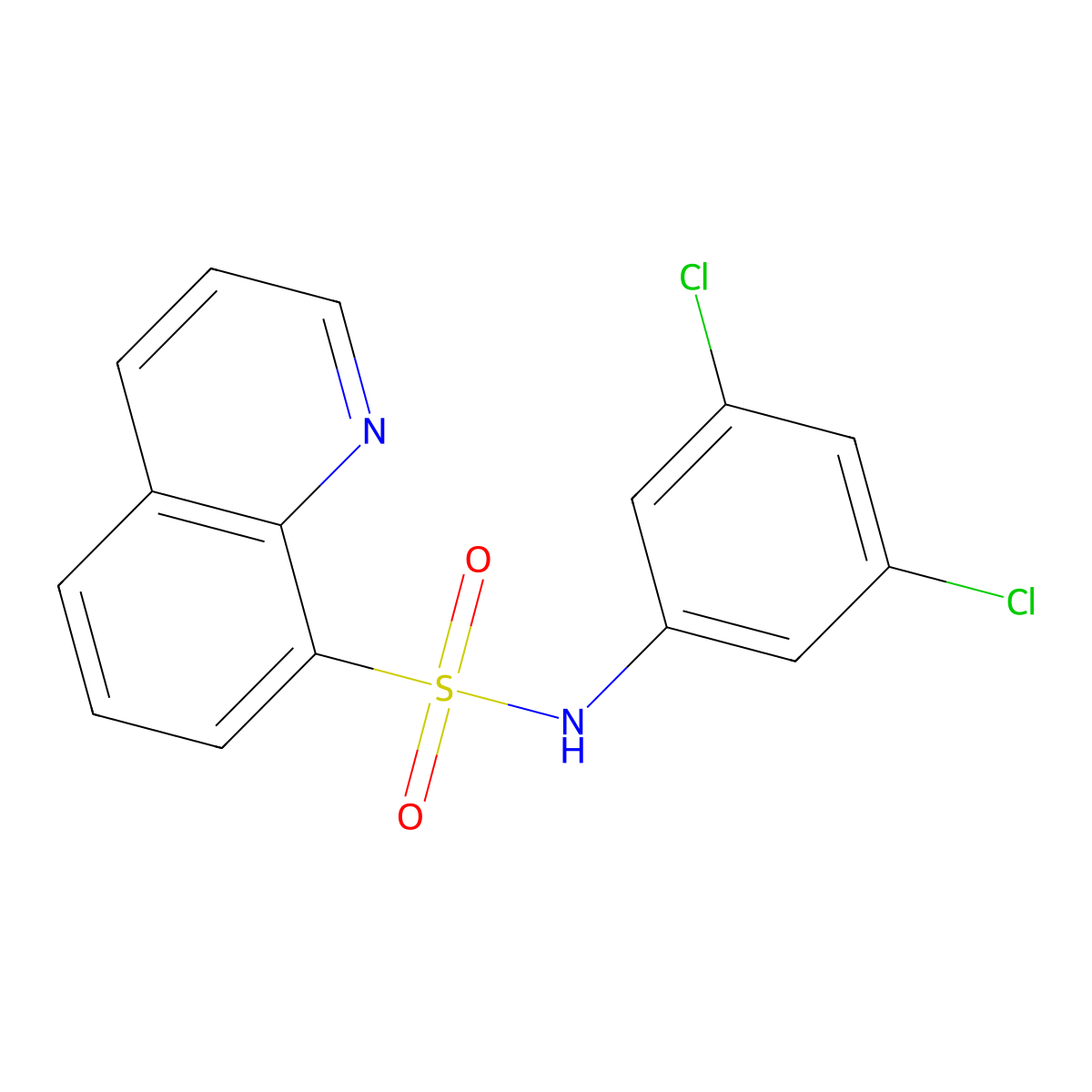 N-(3,5-Dichlorophenyl)-8-quinolinesulfonamide molecular structure, CAS 158729-29-4