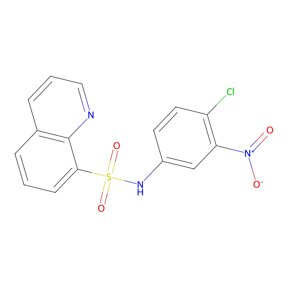 N-(4-Chloro-3-nitrophenyl)-8-quinolinesulfonamide molecular structure, CAS 158729-30-7