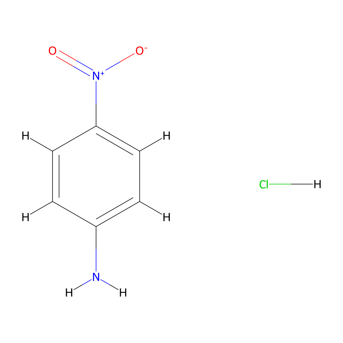 4-Nitroanilinium chloride molecular structure, CAS 15873-51-5
