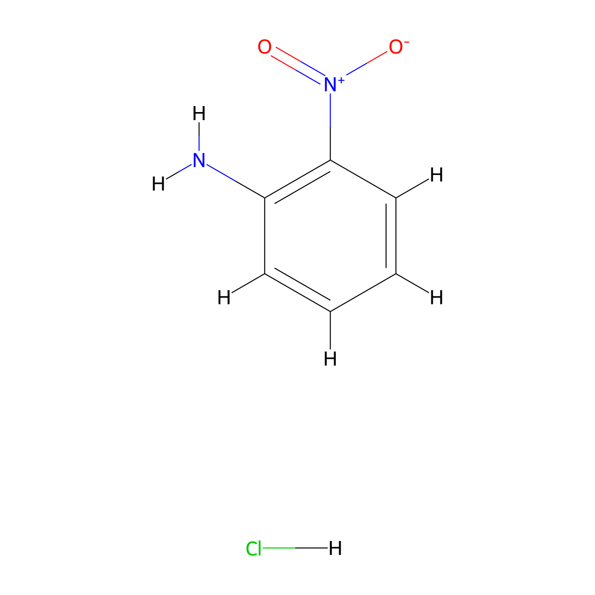 2-Nitroaniline Hydrochloride molecular structure, CAS 15873-52-6