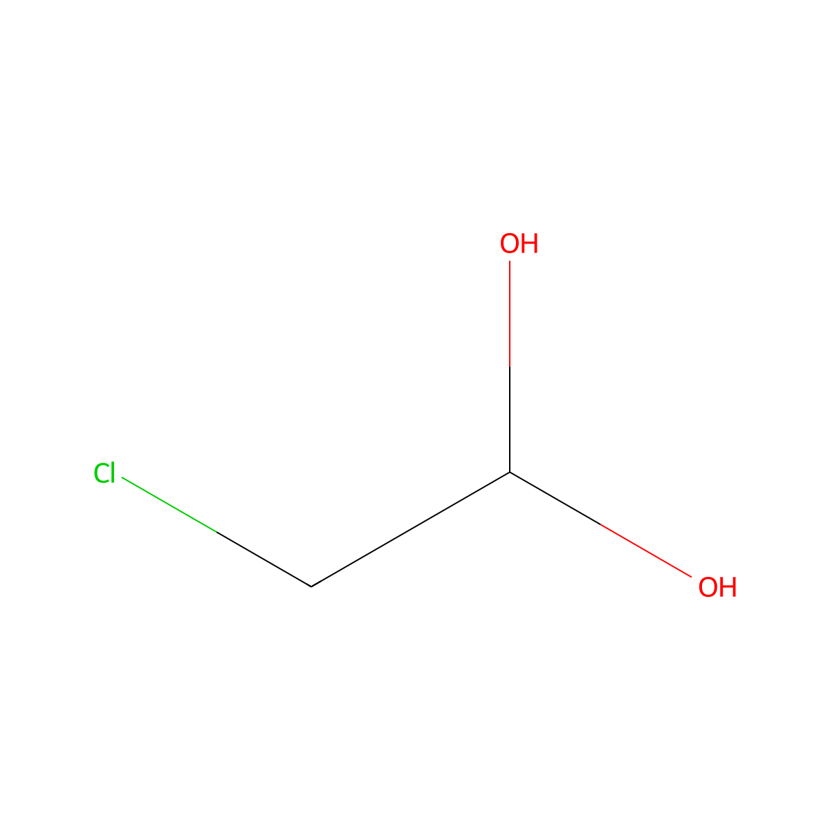 1,1-Ethanediol, 2-chloro- molecular structure, CAS 15873-56-0