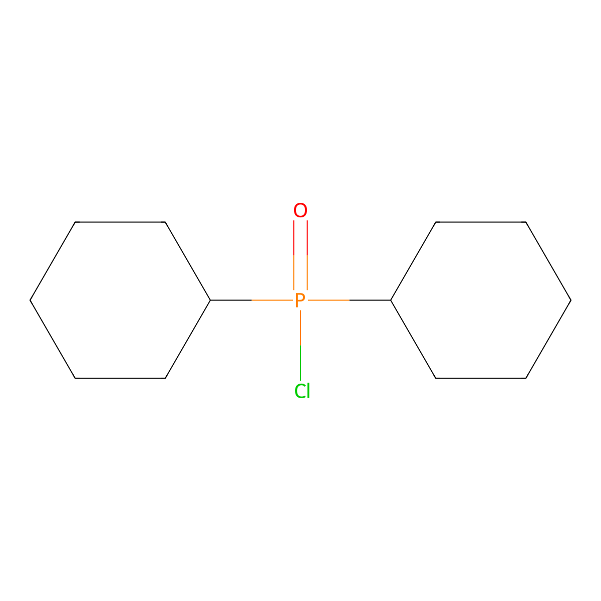 Dicyclohexylphosphinyl Chloride molecular structure, CAS 15873-72-0