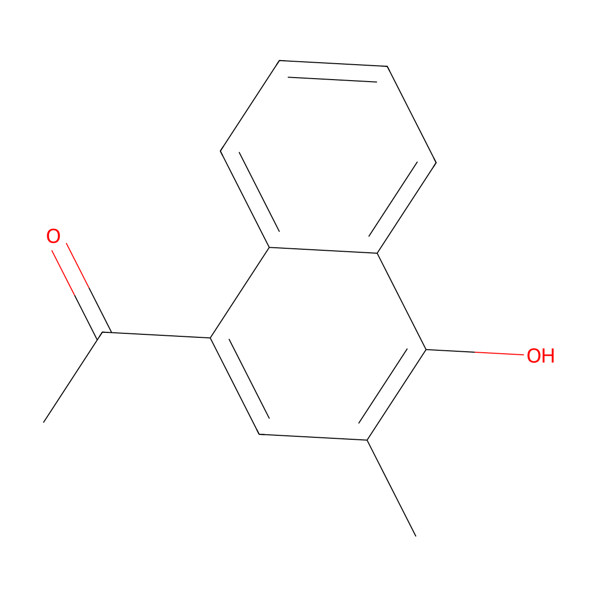2-Methyl-4-acetyl-1-naphthol molecular structure, CAS 158749-38-3