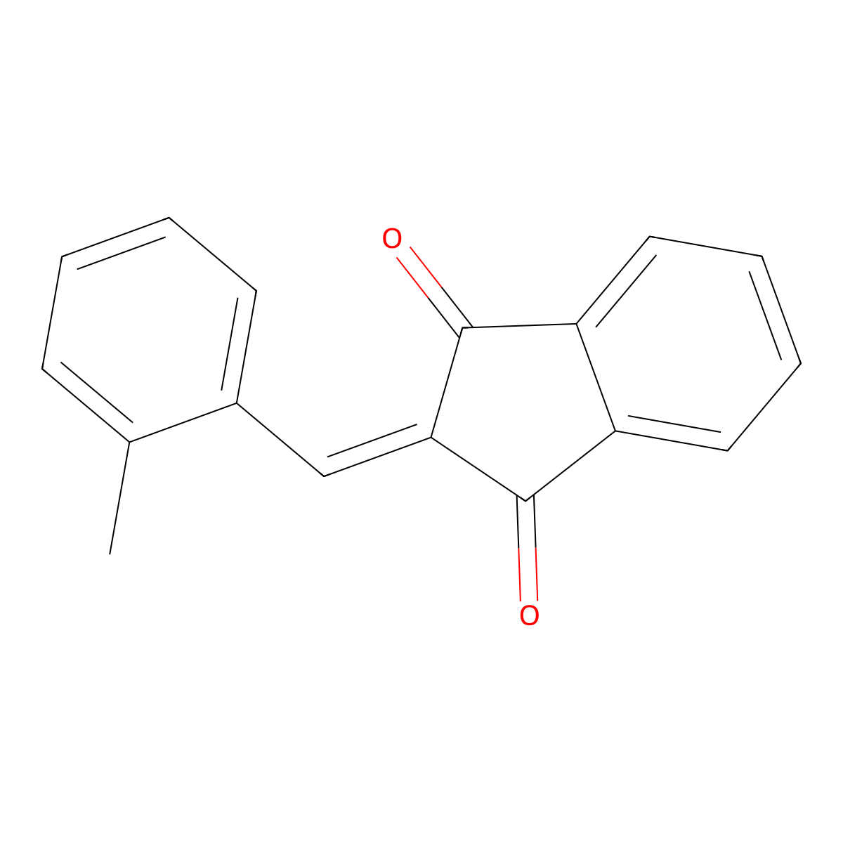 2-(2-methylbenzylidene)-1H-indene-1,3(2H)-dione molecular structure, CAS 15875-52-2
