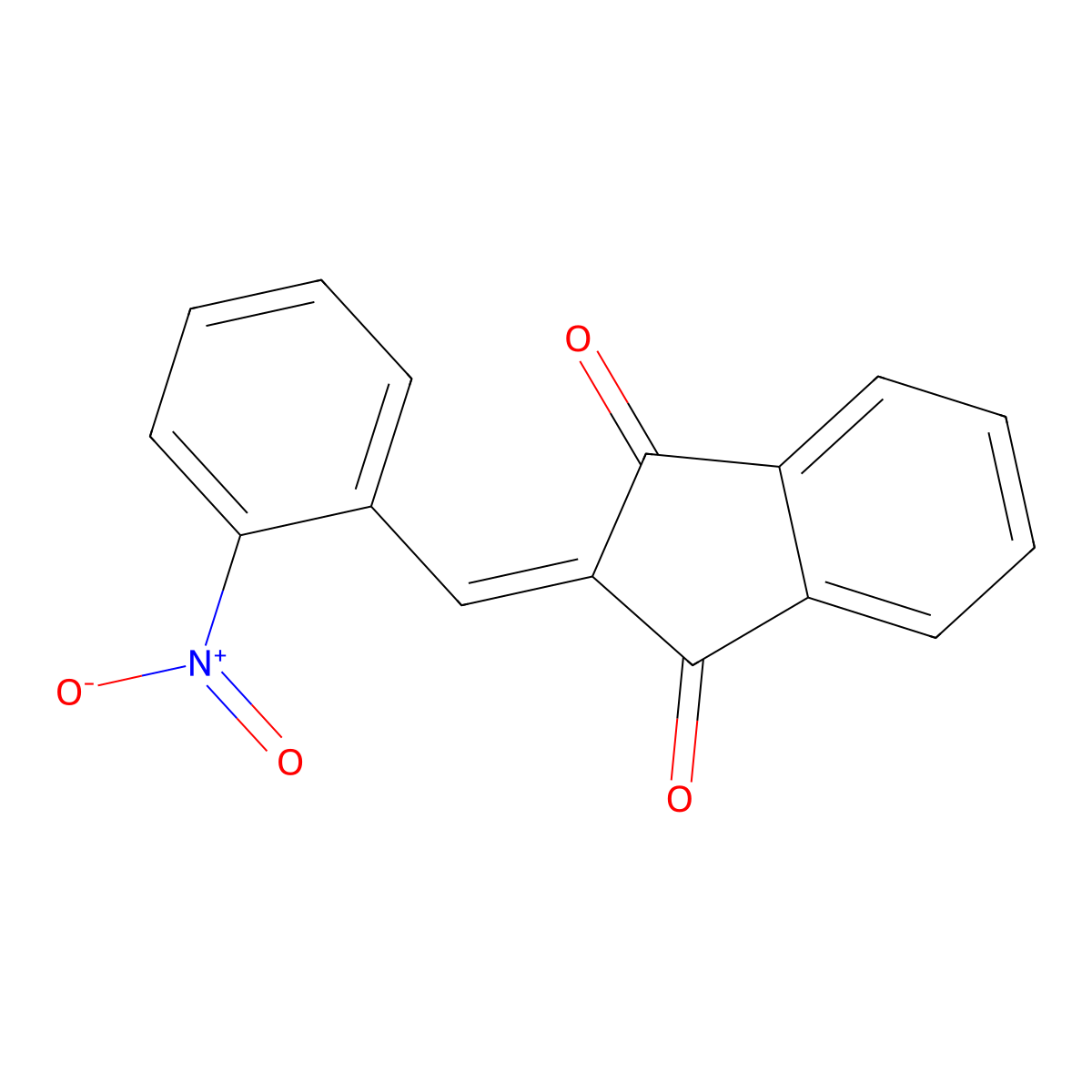 2-(2-Nitrobenzylidene)-1H-indene-1,3(2H)-dione molecular structure, CAS 15875-61-3