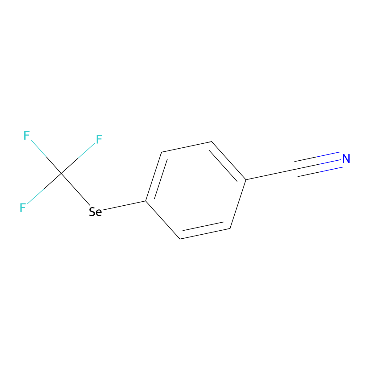 4-[(Trifluoromethyl)seleno]benzonitrile molecular structure, CAS 15875-69-1