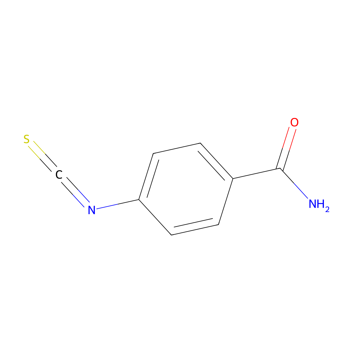 4-Isothiocyanatobenzamide molecular structure, CAS 158756-25-3