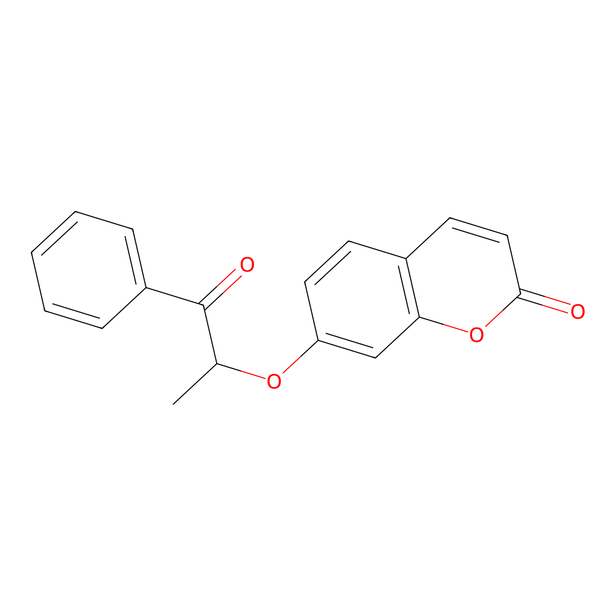 7-(1-Oxo-1-phenylpropan-2-yl)oxychromen-2-one molecular structure, CAS 158758-44-2