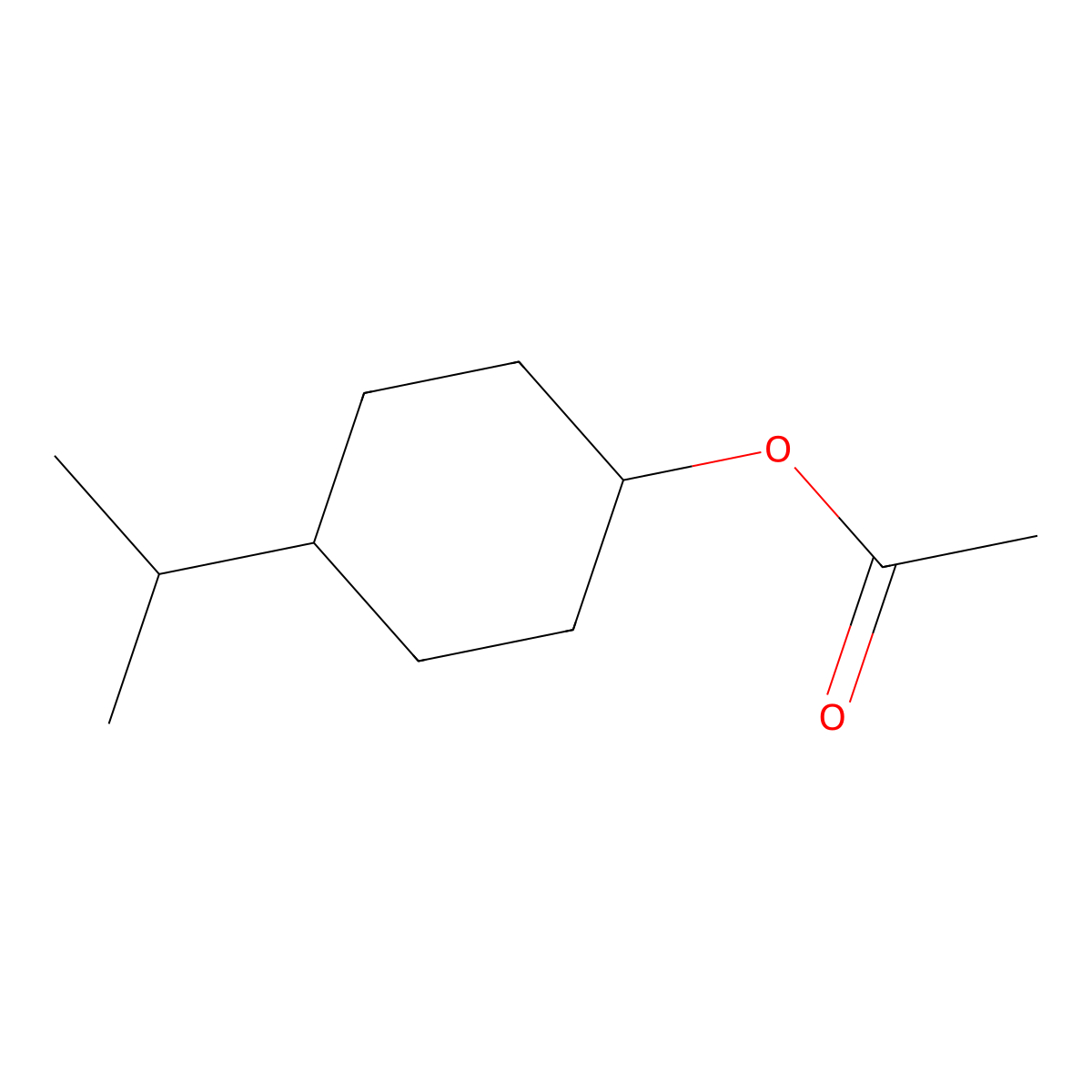 Cyclohexanol, 4-(1-methylethyl)-, acetate, cis- molecular structure, CAS 15876-32-1