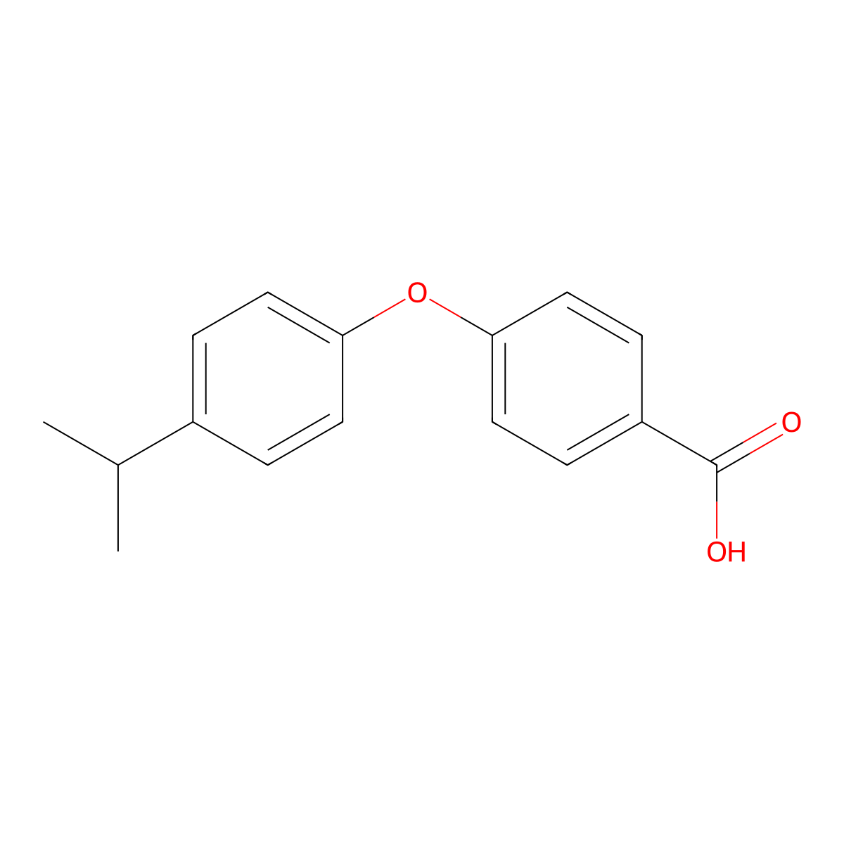 4-(4-Isopropylphenoxy)benzoic acid molecular structure, CAS 158769-82-5