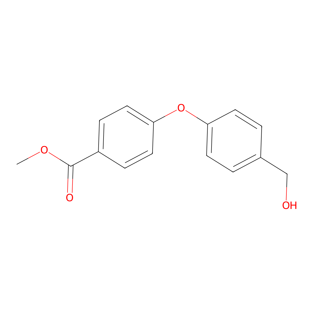 4-(4-Hydroxymethyl-phenoxy)-benzoic acid methyl ester molecular structure, CAS 158770-93-5