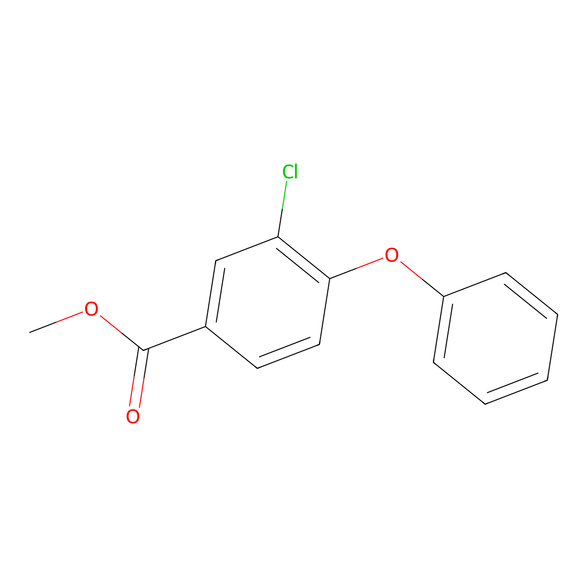 3-Chloro-4-phenoxybenzoic acid methyl ester molecular structure, CAS 158771-42-7