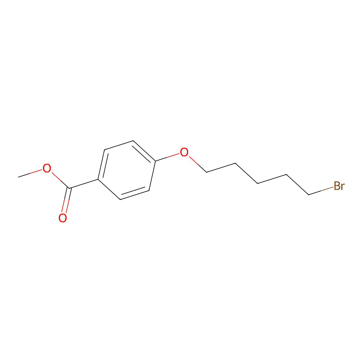 Methyl 4-[(5-bromopentyl)oxy]benzoate molecular structure, CAS 158771-47-2