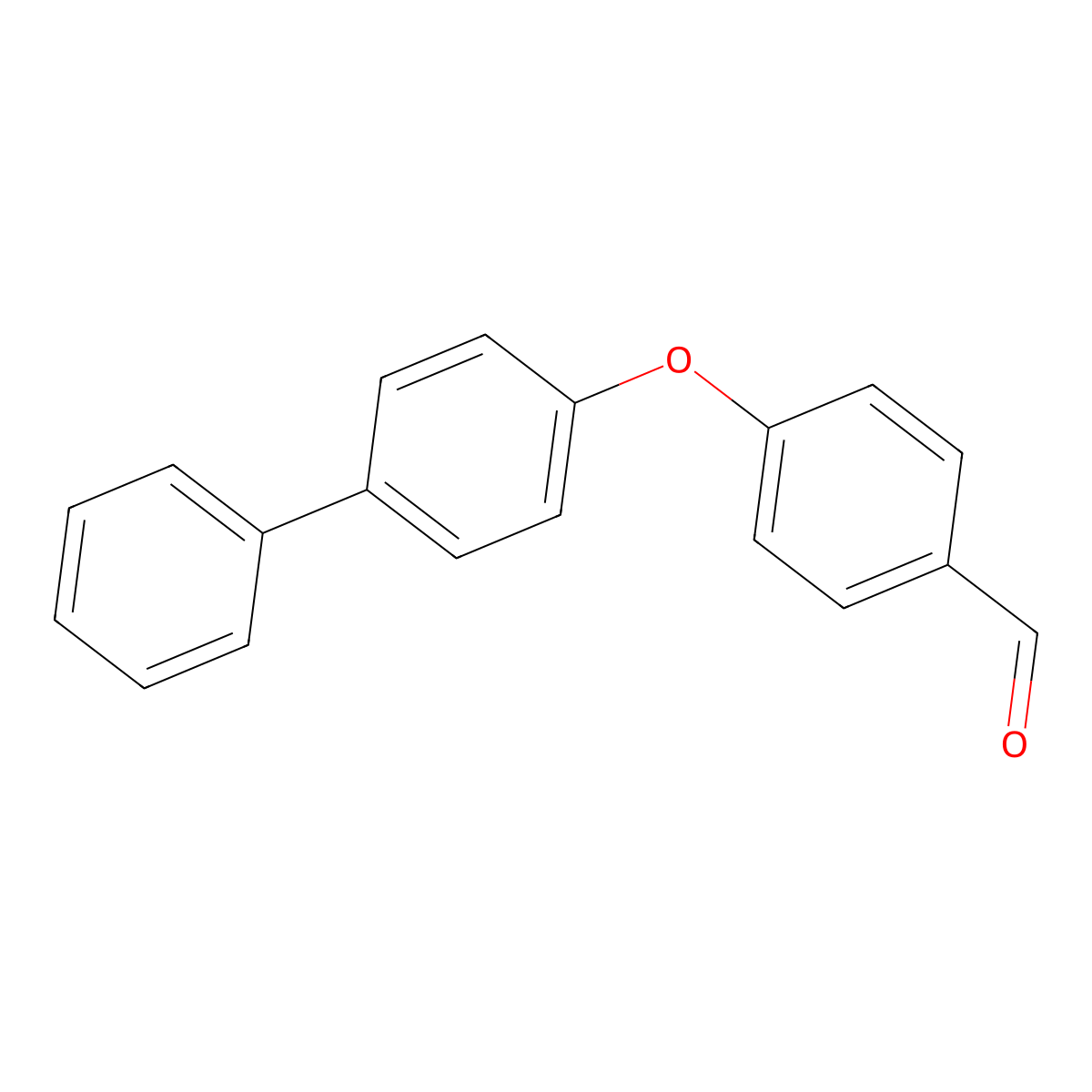 Benzaldehyde, 4-([1,1'-biphenyl]-4-yloxy)- molecular structure, CAS 158771-58-5