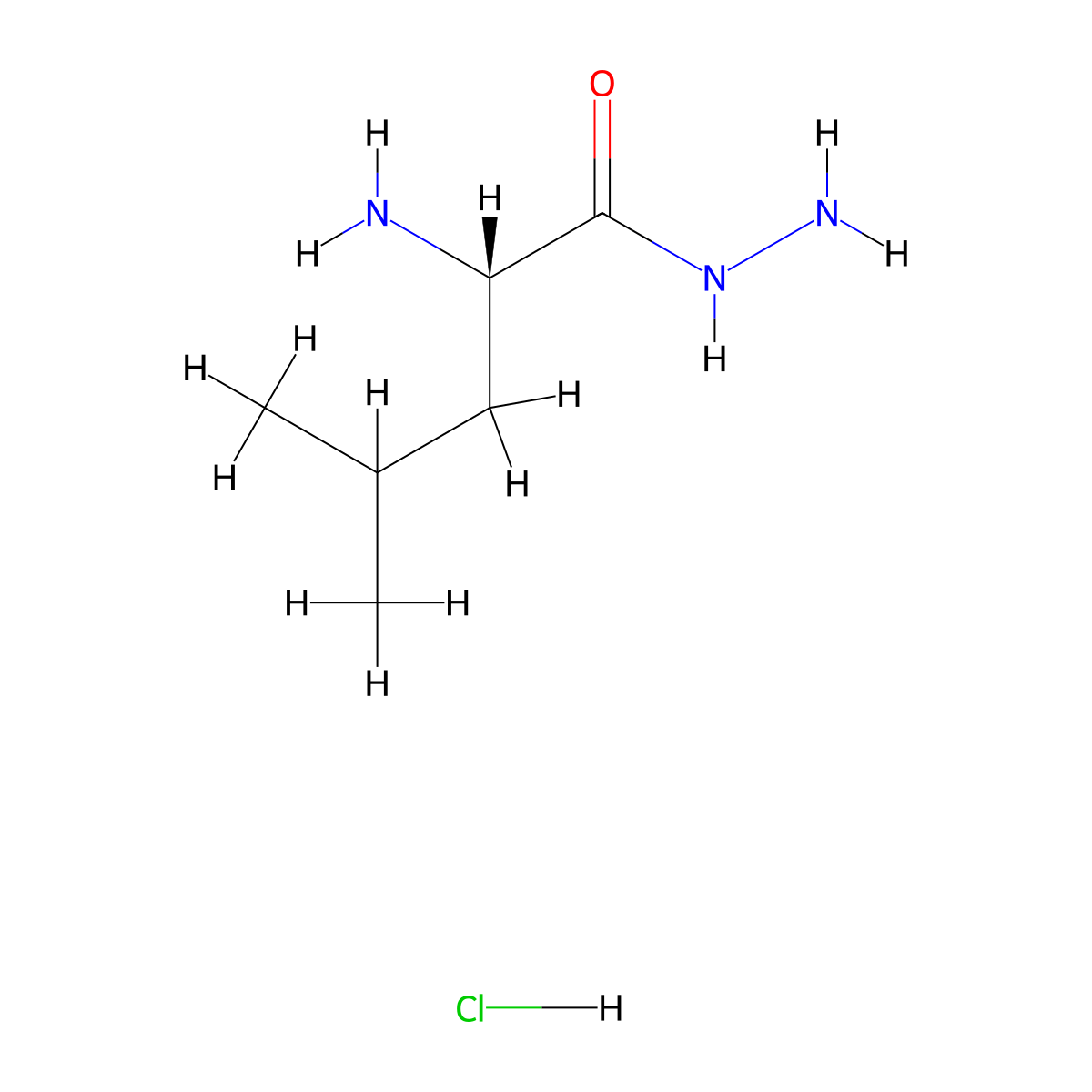 L-Leucine, hydrazide, dihydrochloride molecular structure, CAS 1587732-41-9