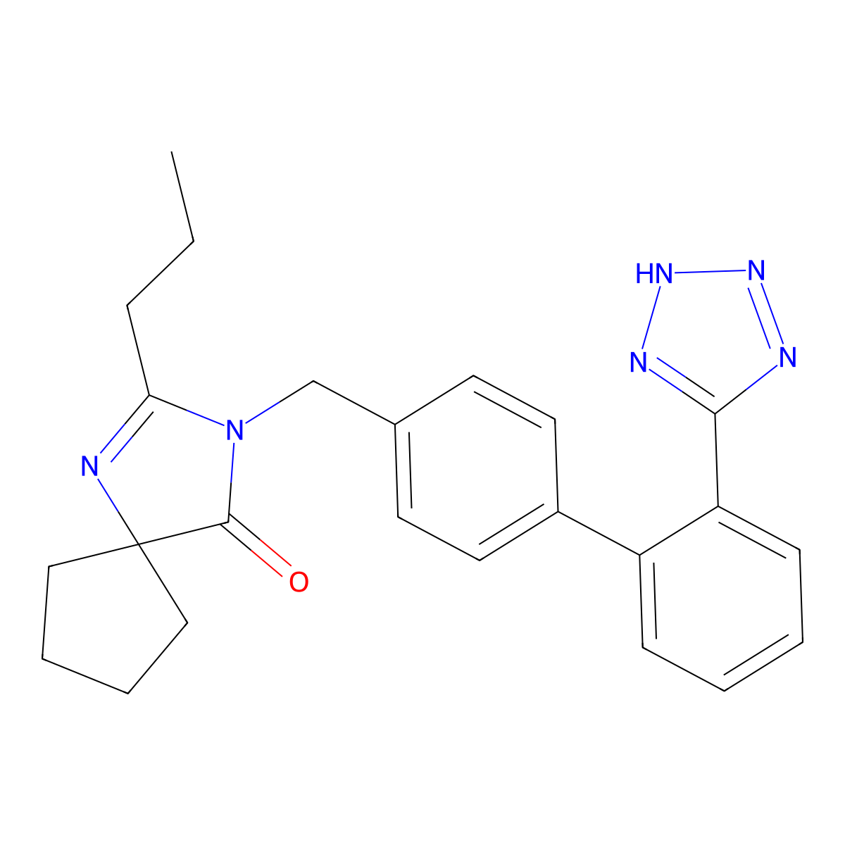 Demethyl Irbesartan molecular structure, CAS 158778-58-6