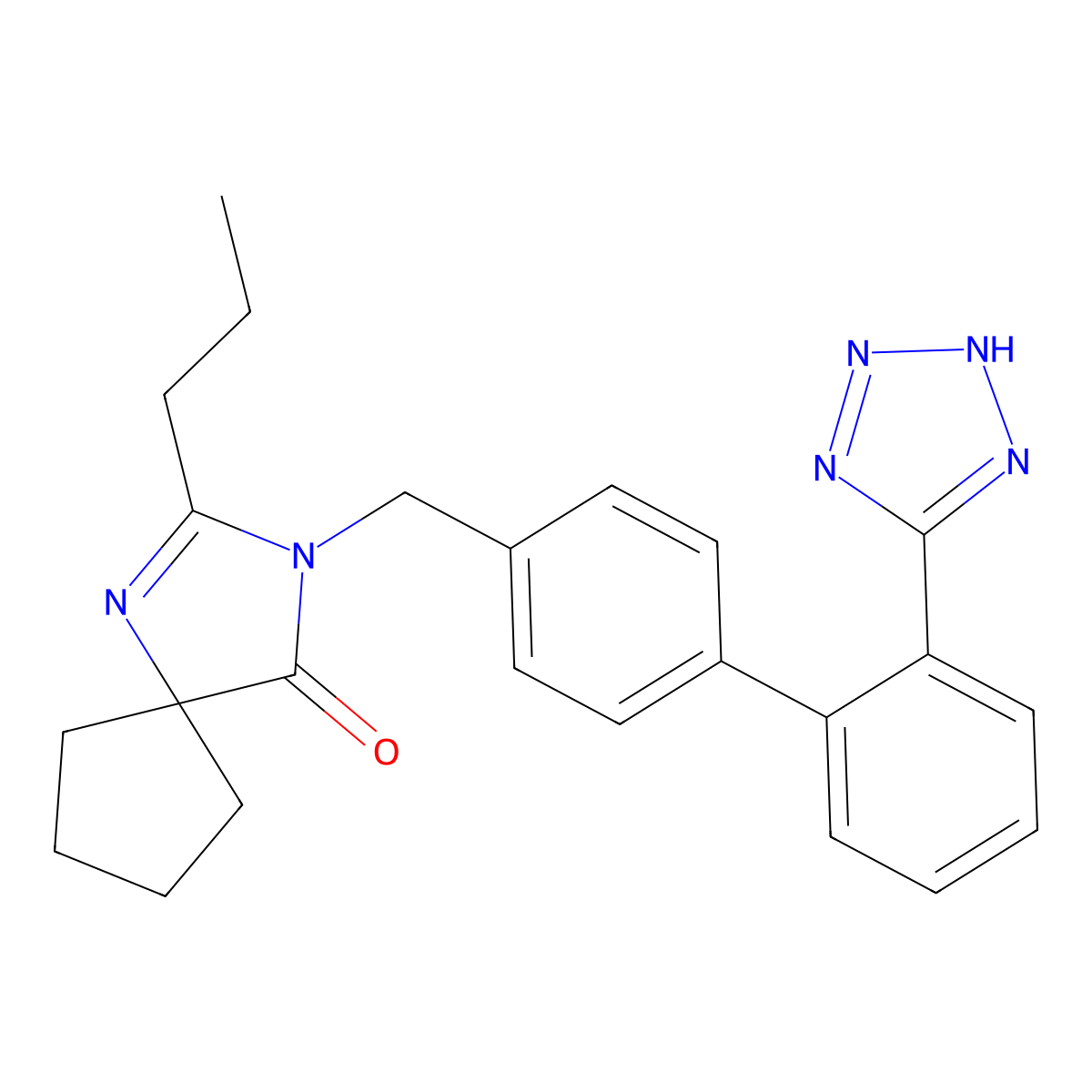 Demethyl Irbesartan molecular structure, CAS 158778-58-6
