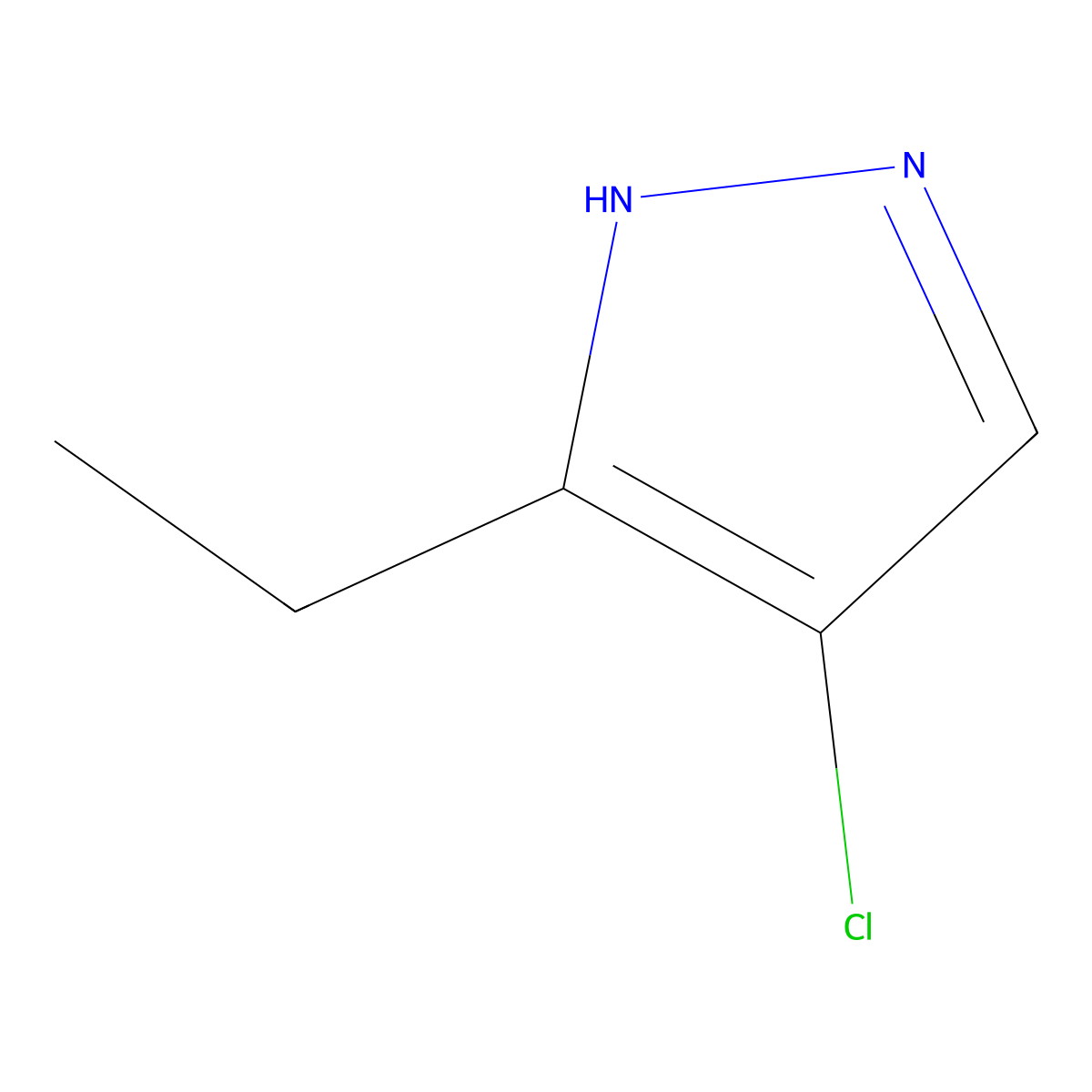 4-Chloro-3-ethyl-1H-pyrazole molecular structure, CAS 15878-09-8