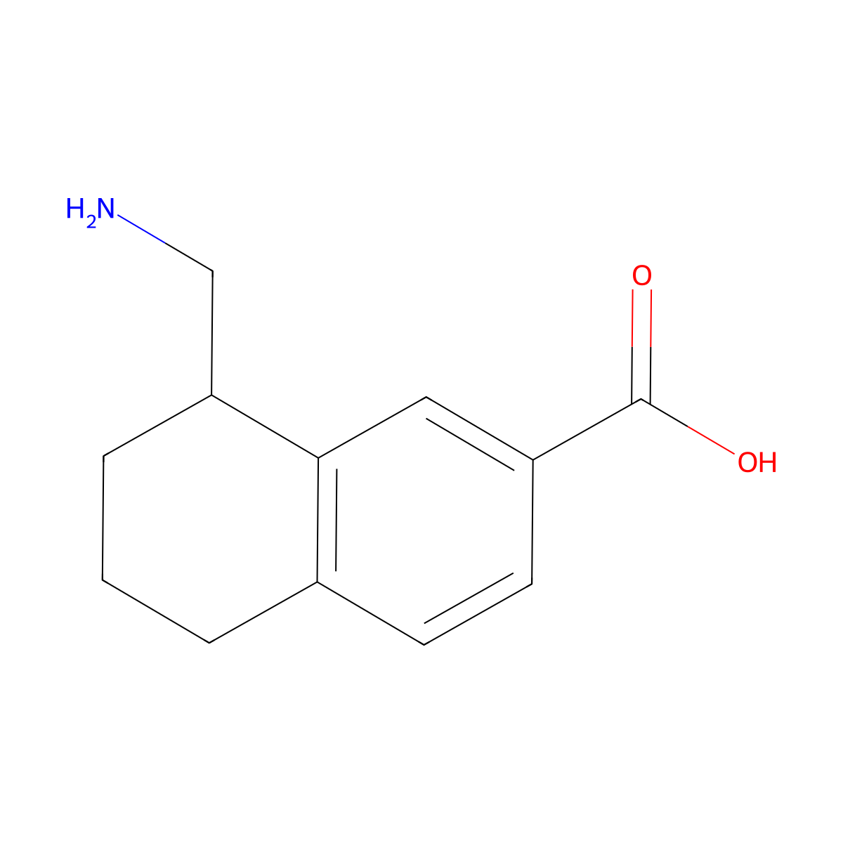 8-(Aminomethyl)-5,6,7,8-tetrahydronaphthalene-2-carboxylic acid molecular structure, CAS 158781-95-4