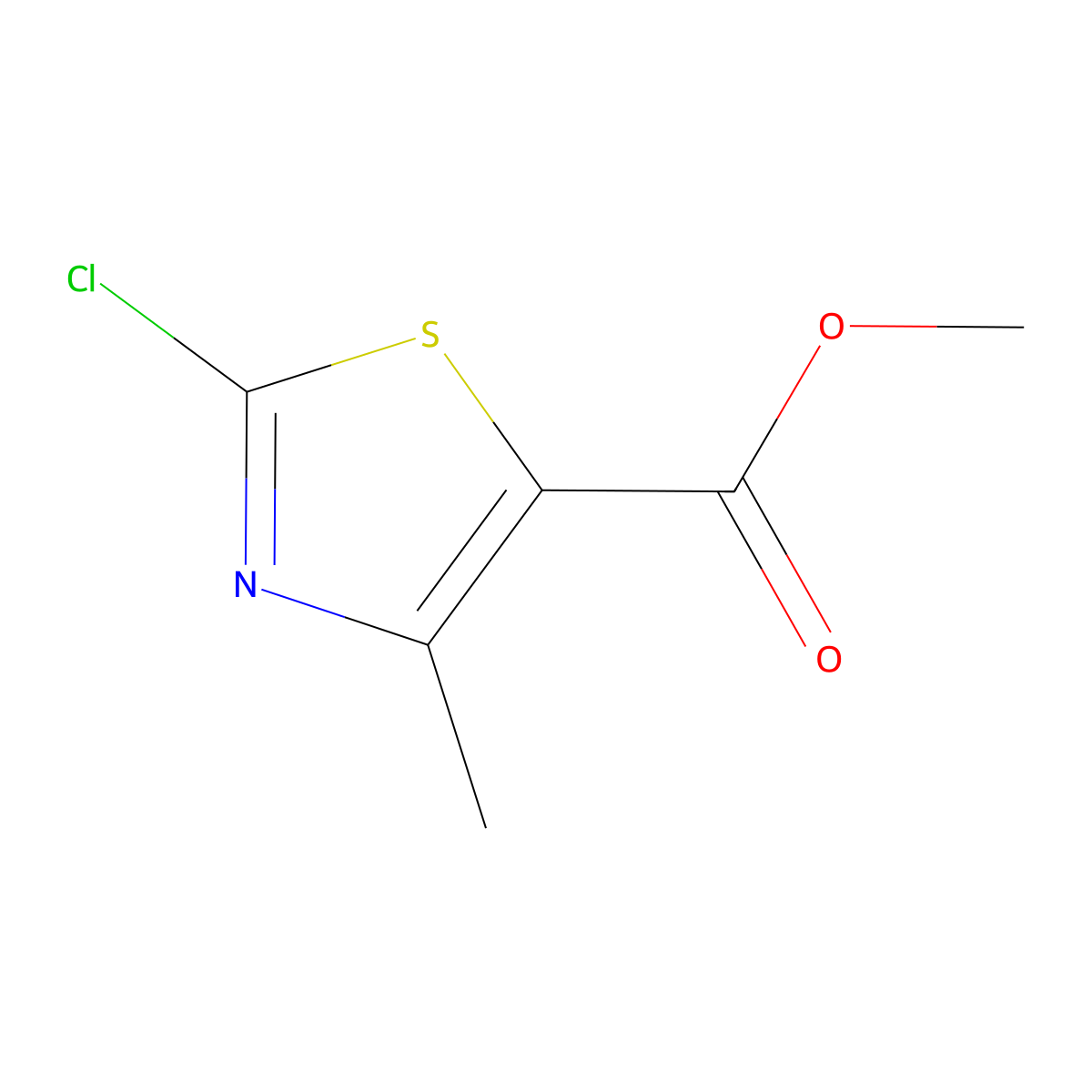 Methyl 2-chloro-4-methylthiazole-5-carboxylate molecular structure, CAS 158782-43-5